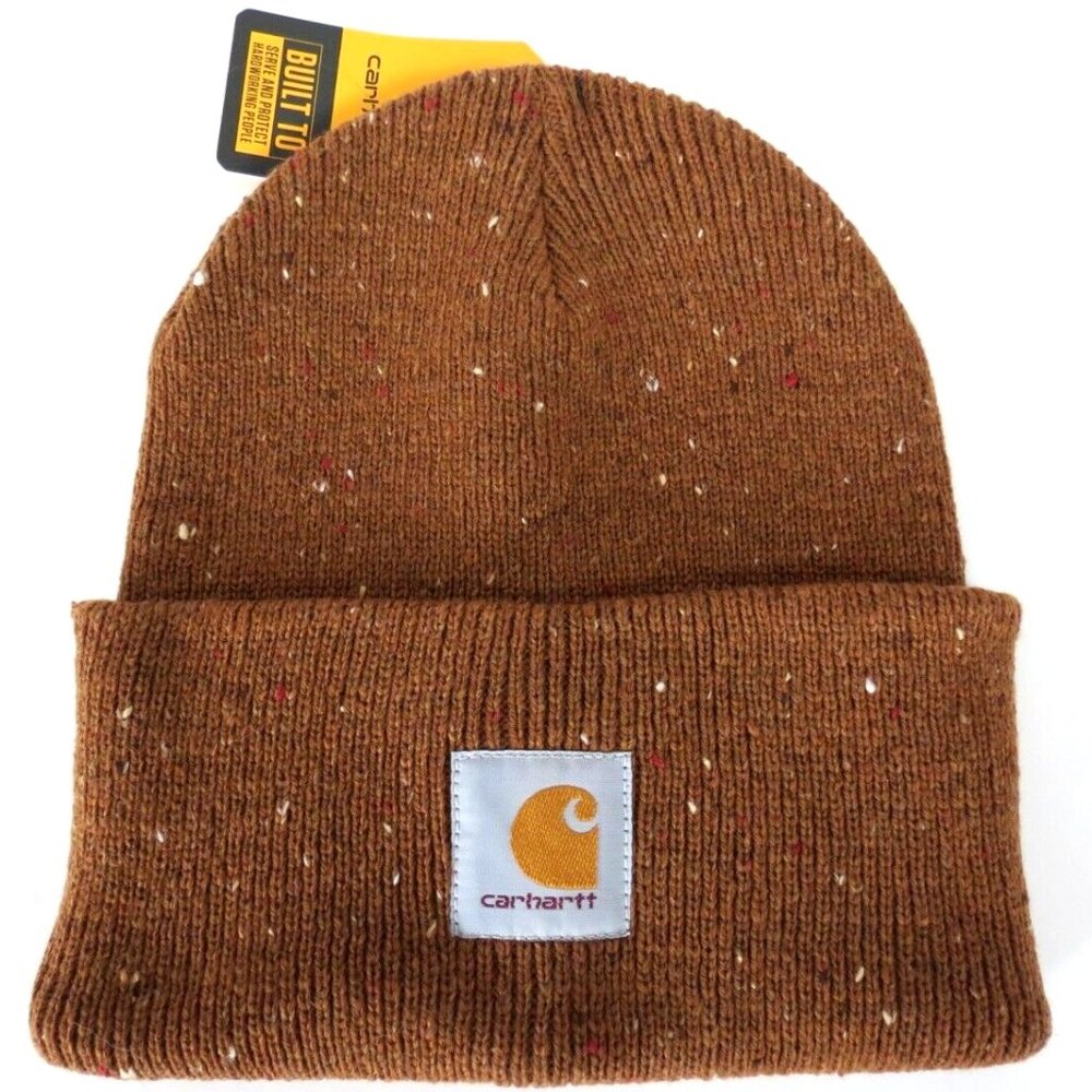 Carhartt Brown Speckled Wool Blend Beanie